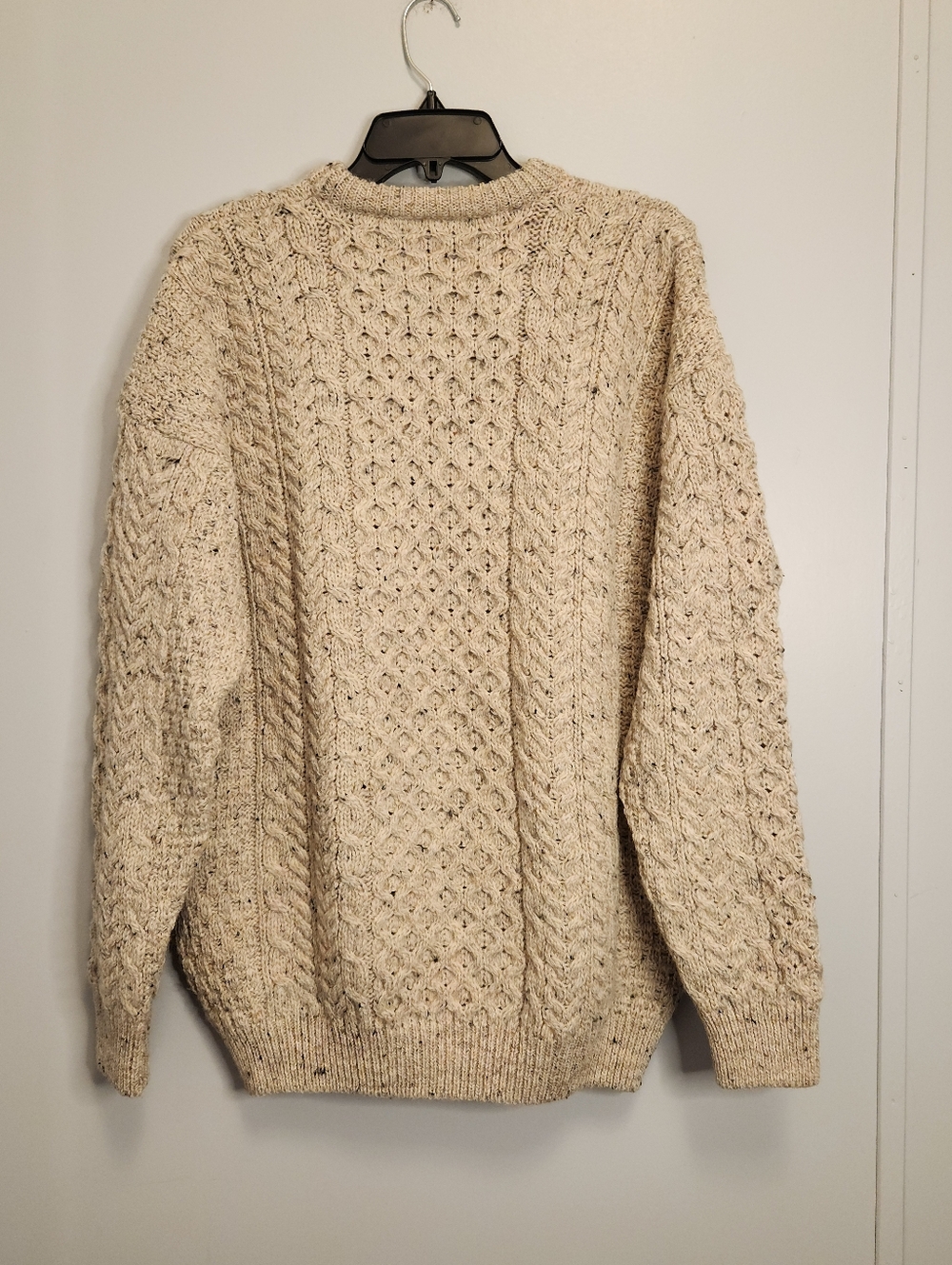 Aran Woolen Mills 100% Pure New Wool Sweater Size Large. Made In Ireland! - Picture 10 of 11